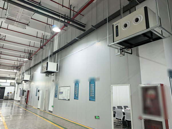 半導體生產(chǎn)車間整體降溫，應用蒸發(fā)冷省電空調(diào)-臥式射流機