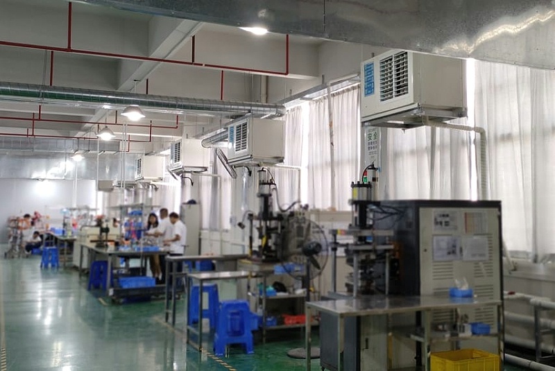 注塑廠車(chē)間整體降溫，應(yīng)用星科蒸發(fā)冷省電空調(diào)-軸流臥式機(jī)組